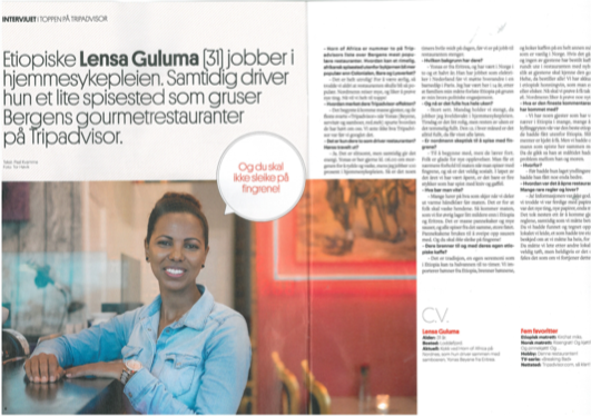 Horn of Africa restaurant featured in Bergen press